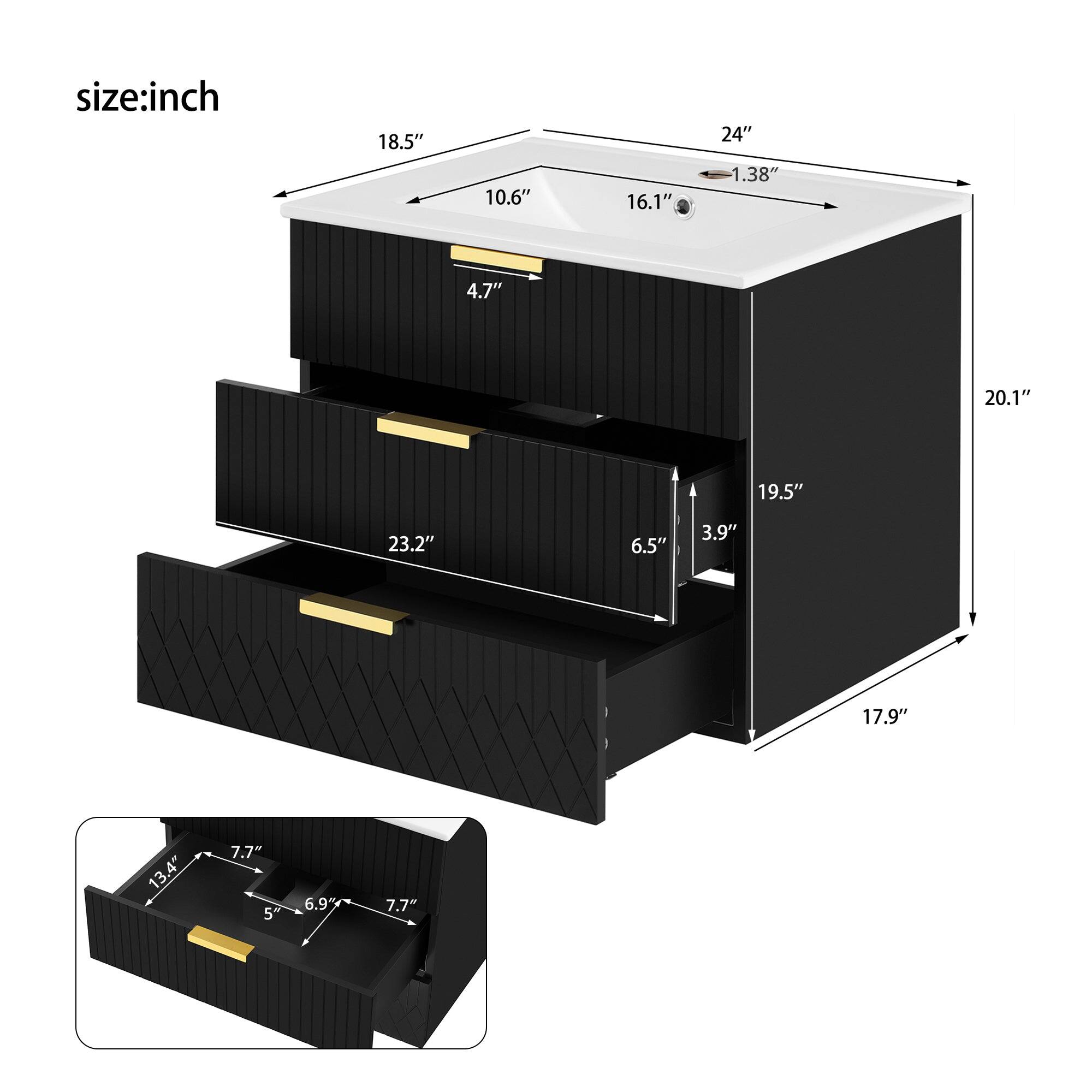 size: inch  
18.5" 10.6" 16.1" 24" 1.38" 4.7" 20.1" 19.5" 23.2" 6.5" 3.9" 17.9" 13.4" 7.7" 5" 6.9" 7.7"