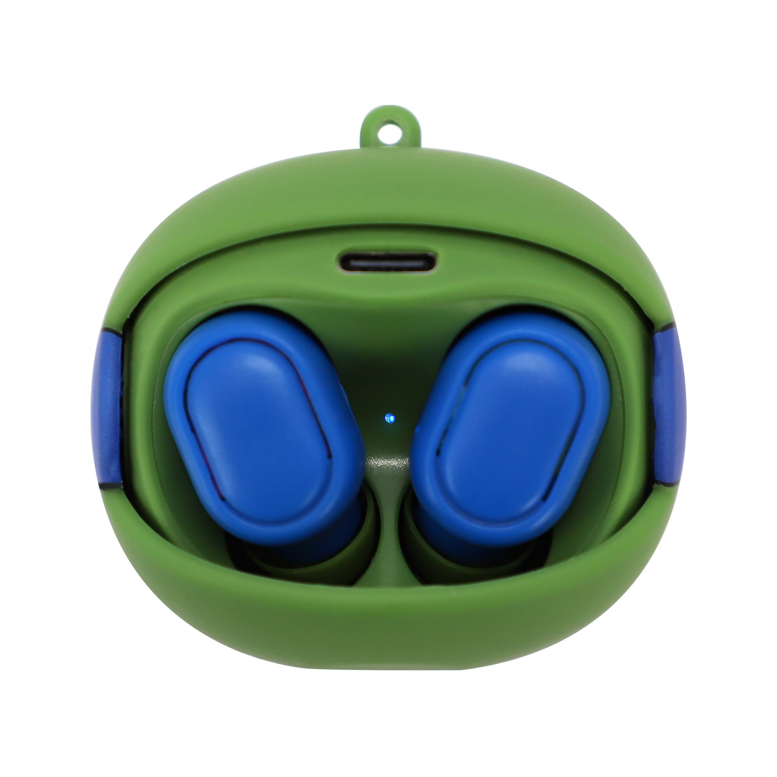 Back. Nickelodeon - Nickelodeon Ninja Turtles Leo Wireless Bluetooth True Earbuds in Blue - Blue.