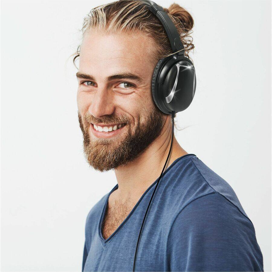 Alt View 2. Maxell - Maxell Bass 13 Headphones - Stereo - Wired - Over-the-head, On-ear - Binaural - Circumaural - 4 ft Cable - Black - Black.