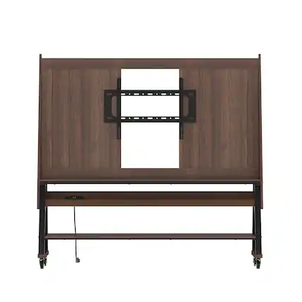 Front. Famapy - Famapy TV Stand with Mount, Supports 42 - 60 Inch TVs, Mobile Entertainment Center with Wheels & Power Outlets - Brown.
