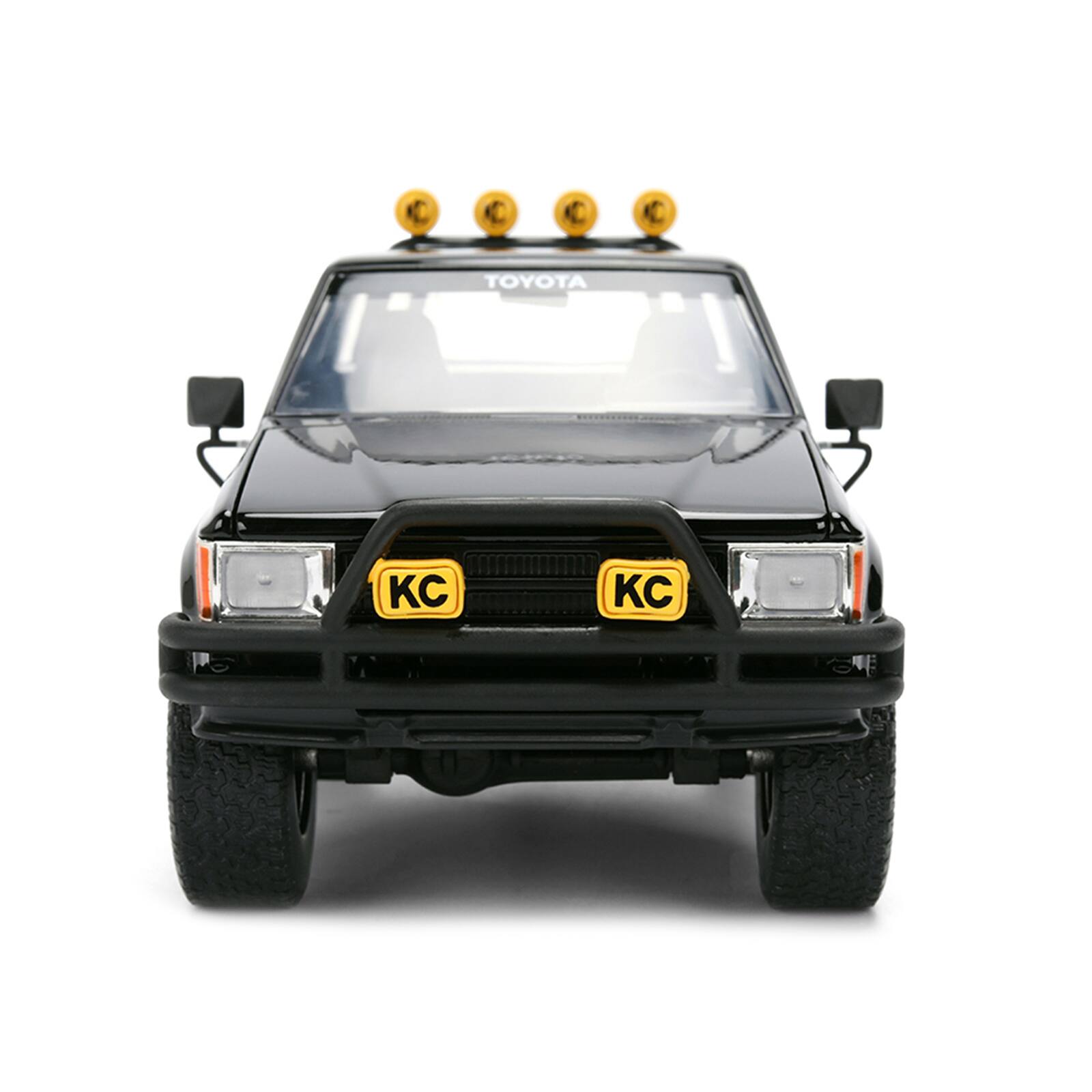 Alt View 6. Jada - 1985 Toyota SR5 Pickup Truck Black with Marty's Skateboard "Back to the Future" (1985) Movie 1/24 Model Car by Jada.