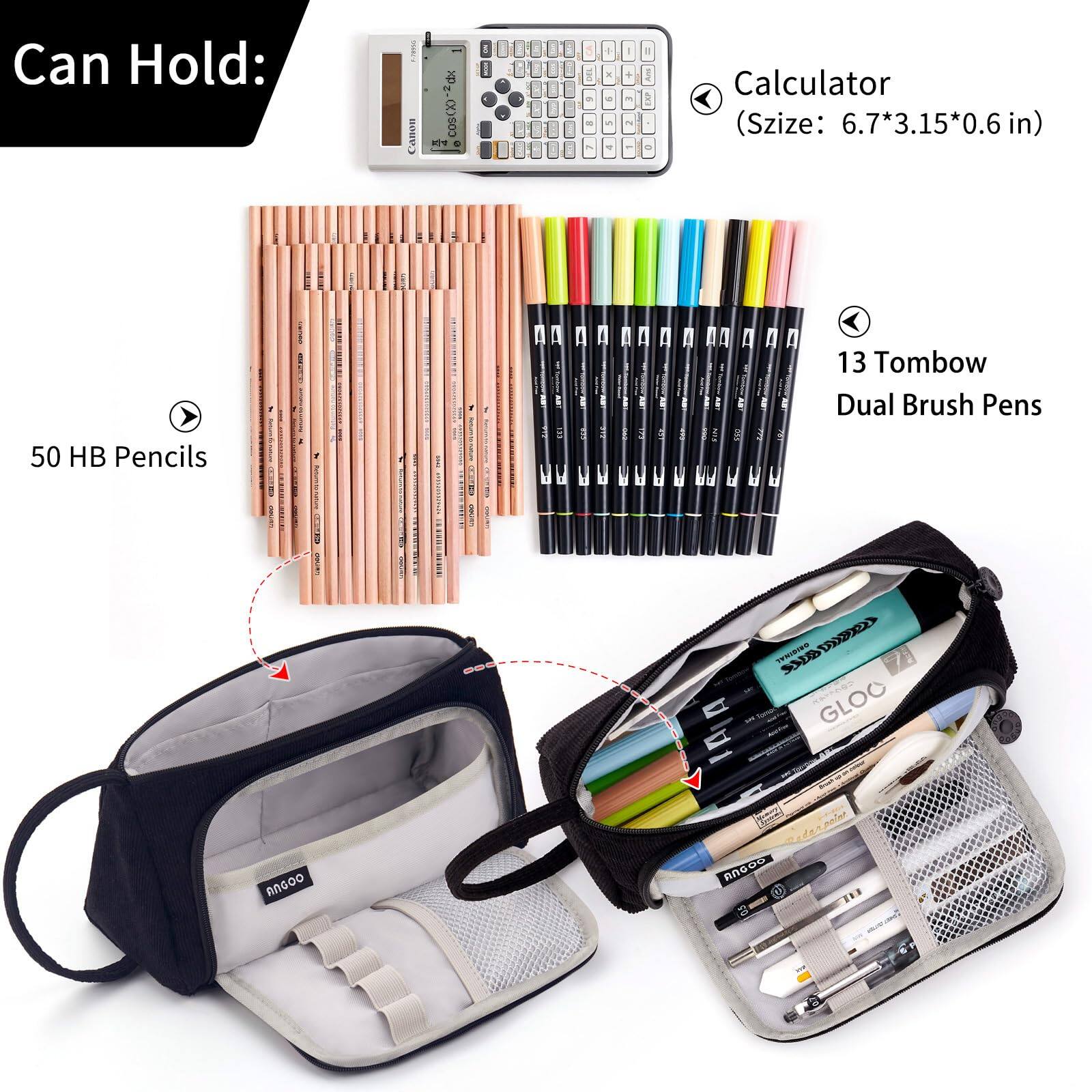 Paradigms Interiors Big Capacity Pencil Case Pouch Pen Simple ...