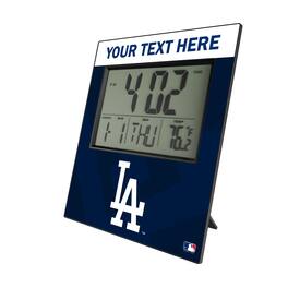 Keyscaper - Los Angeles Dodgers Personalized Digital Desk Clock - Multicolor