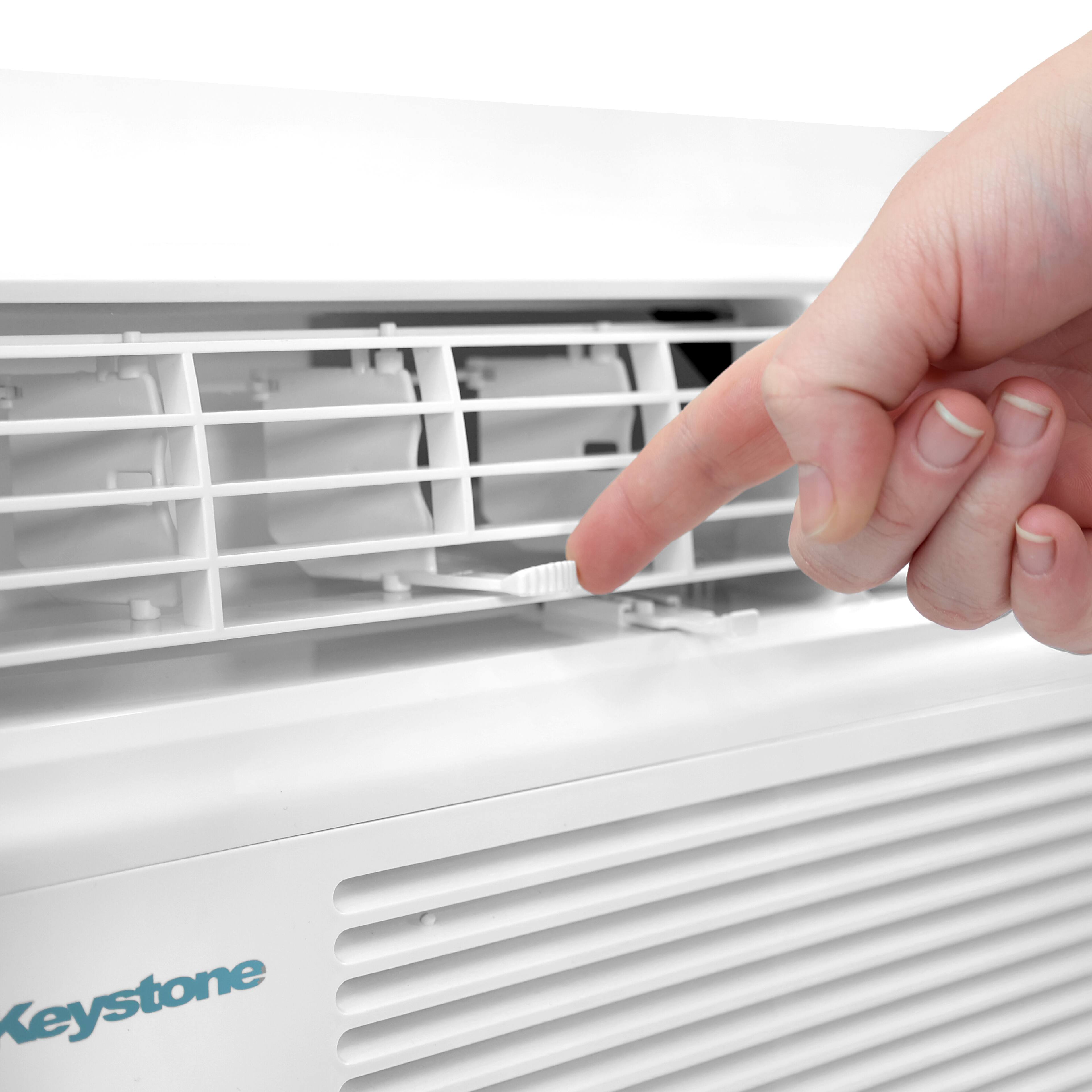 Alt View 6. Keystone - Keystone 12,000/11,600 BTU 230V Window Air Conditioner with 11,000 BTU Supplemental Heat Function - White.