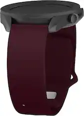 Front. Samsung - Samsung Quick Change Silicone Sport Watch Band 22mm| Color: Maroon - Maroon.