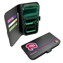Keyscaper - MLB - Atlanta Braves iPhone Folio 2.0 Case - 17 Pro Max - Black