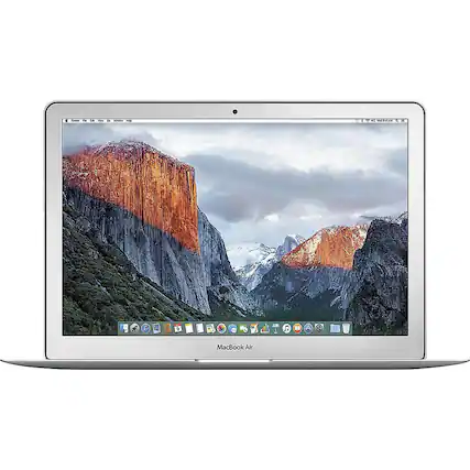 Front. Apple - MacBook Air 13.3" Certified Refurbished - Intel Core i5 with 4GB Memory - 128GB Flash Storage SSD (2015) - Silver.