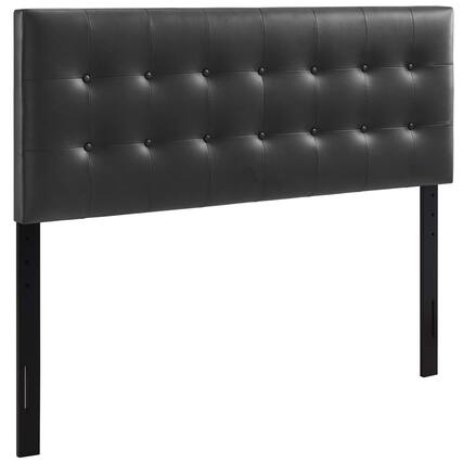 Front. Modway - Emily Upholstered Vinyl King Headboard by Modway - Black.