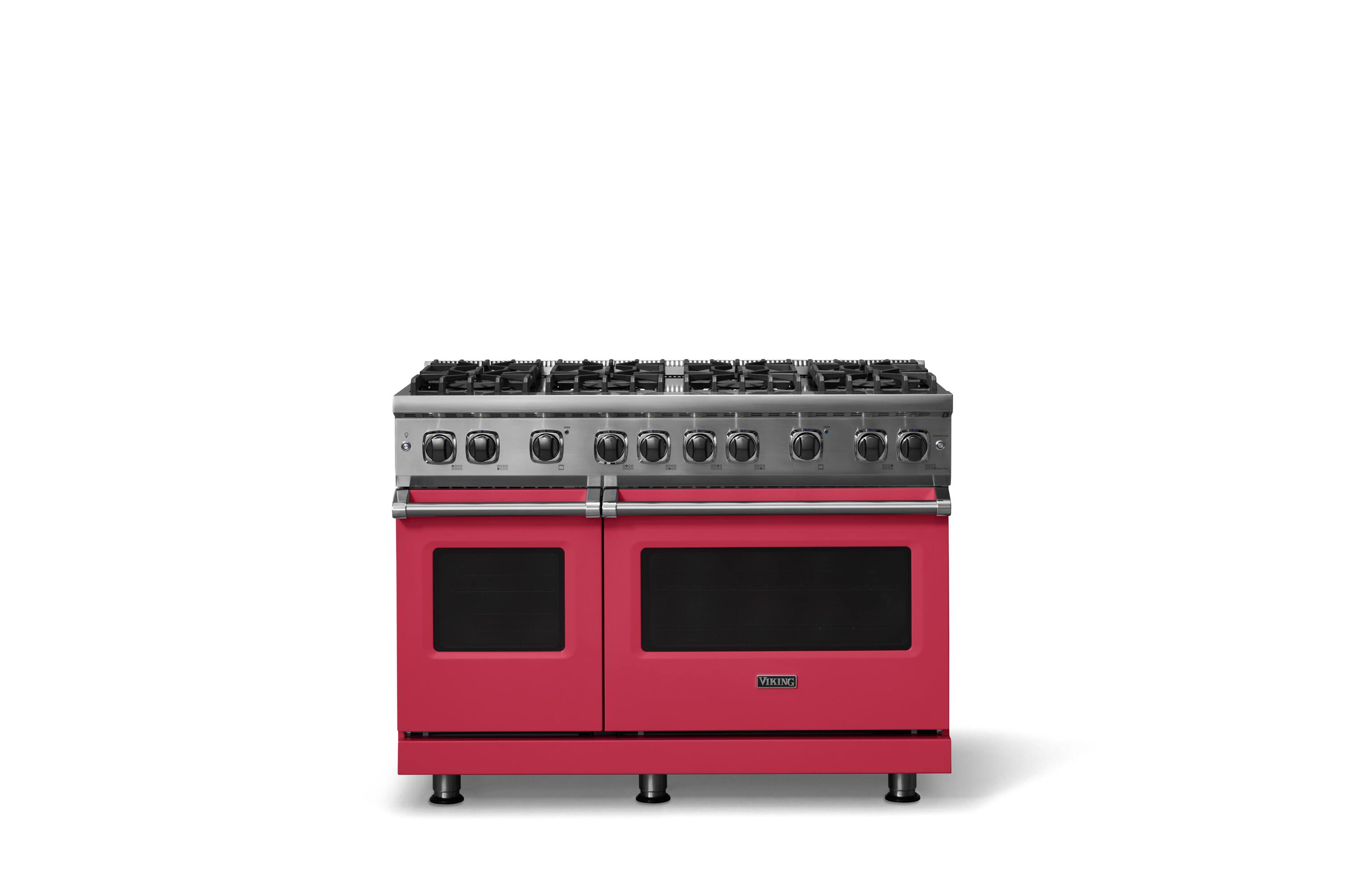Viking - 6.1 Cu. Ft. Professional 5 Series Freestanding Double Oven Liquid Propane Gas Convection 8 Burner Range - Valentine