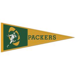 WinCraft - Green Bay Packers 13" x 32" Retro Logo Wool Pennant - Multicolor