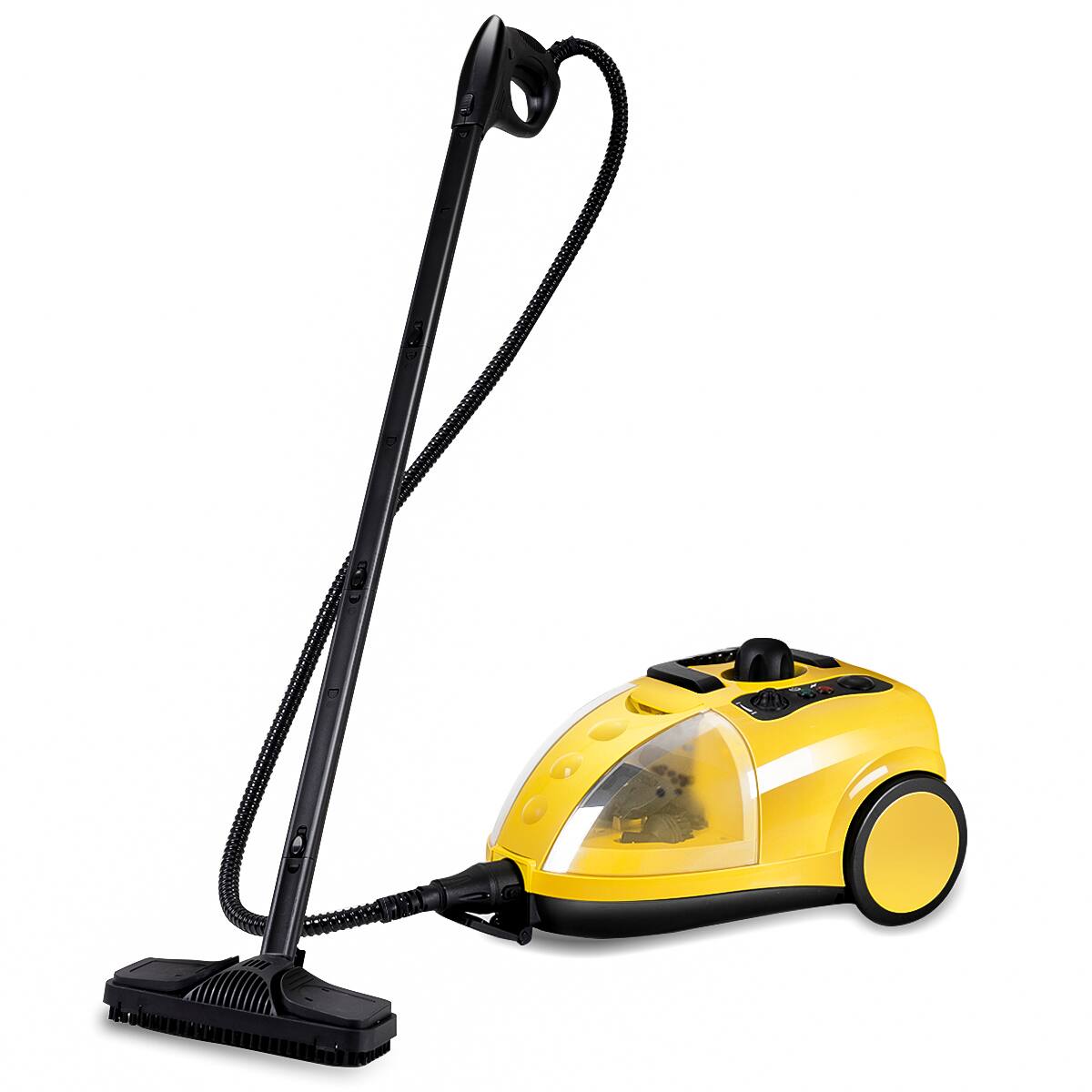 Front. Costway - Costway Steam Cleaner, Adjustable Heavy Duty Professional Steam Cleaning, All-Natural - Yellow.