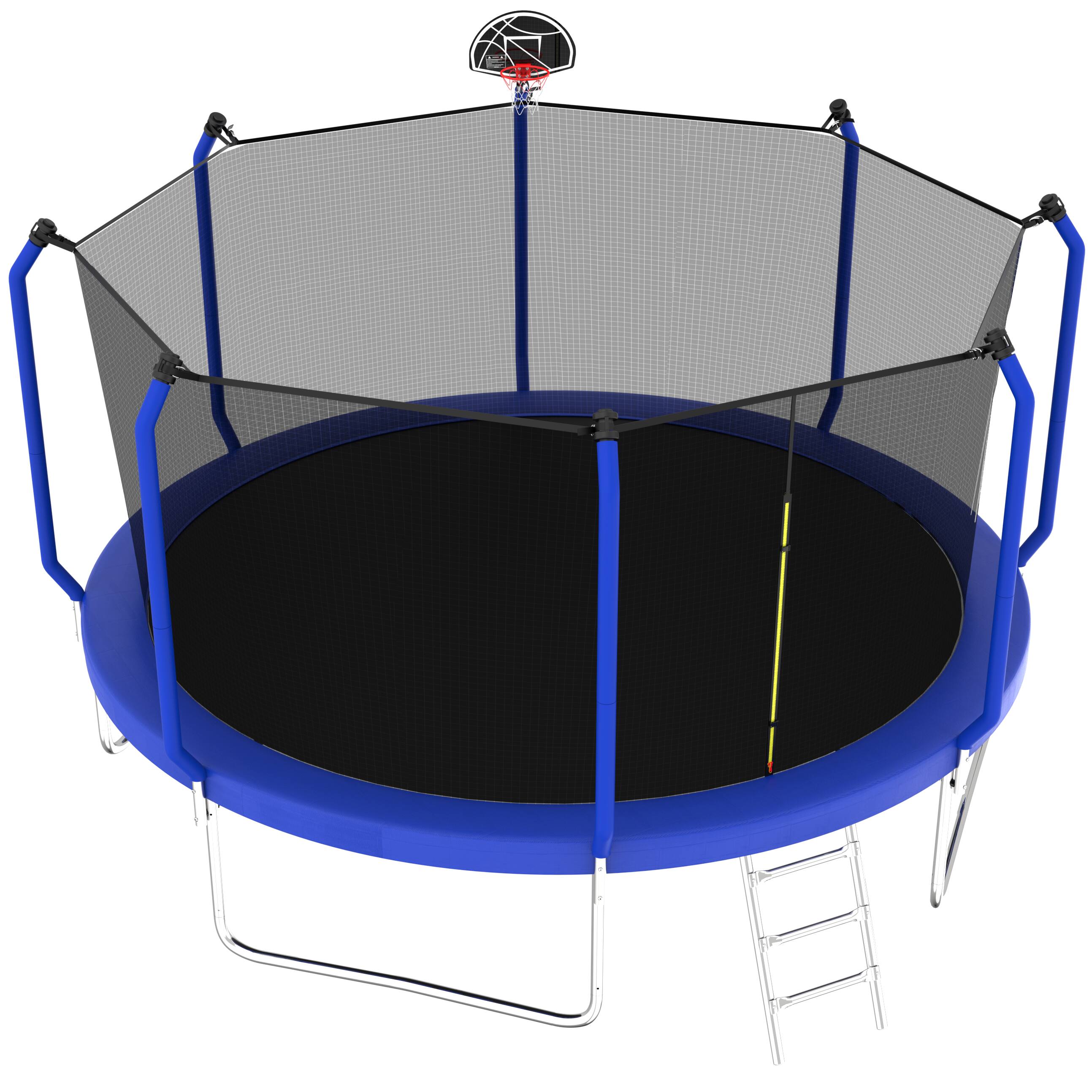 Alt View 5. LOVMOR - Lovmor 14 FT Trampoline with Basketball Hoop and Ladder Recreational Trampoline for Adults.