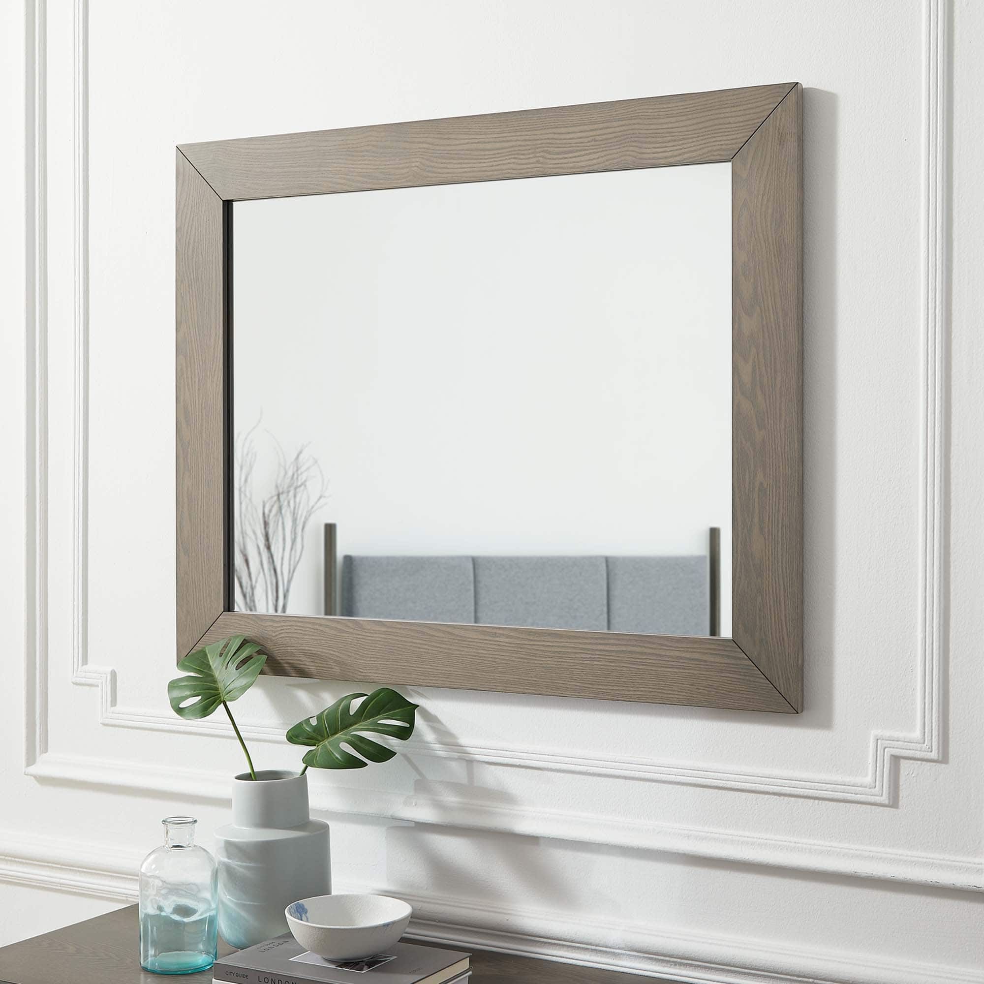 Merritt Mirror by Modway - Oak