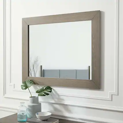 Front. Modway - Merritt Mirror by Modway - Oak.