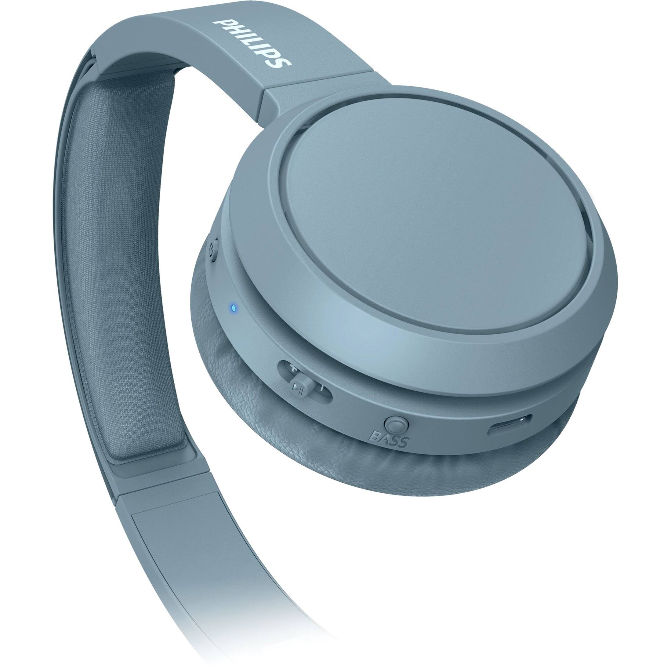 Alt View 22. Philips - TAH4205BL Wireless Over-the-head Headphones - Blue.