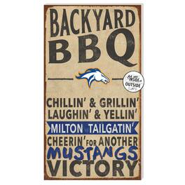 Jardine - Milton Academy Mustangs 11" x 20" Indoor/Outdoor BBQ Sign - Brown