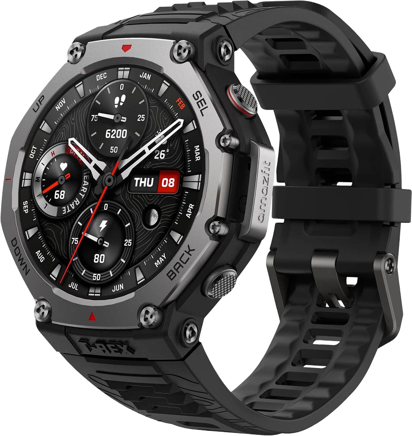 Amazfit - T-Rex 3 Smartwatch 48mm Silicone - Black - (2025)