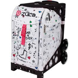 Zuca - Sport Insert Bag, SK8 (White Skate Doodles) with Sport Frame - Black