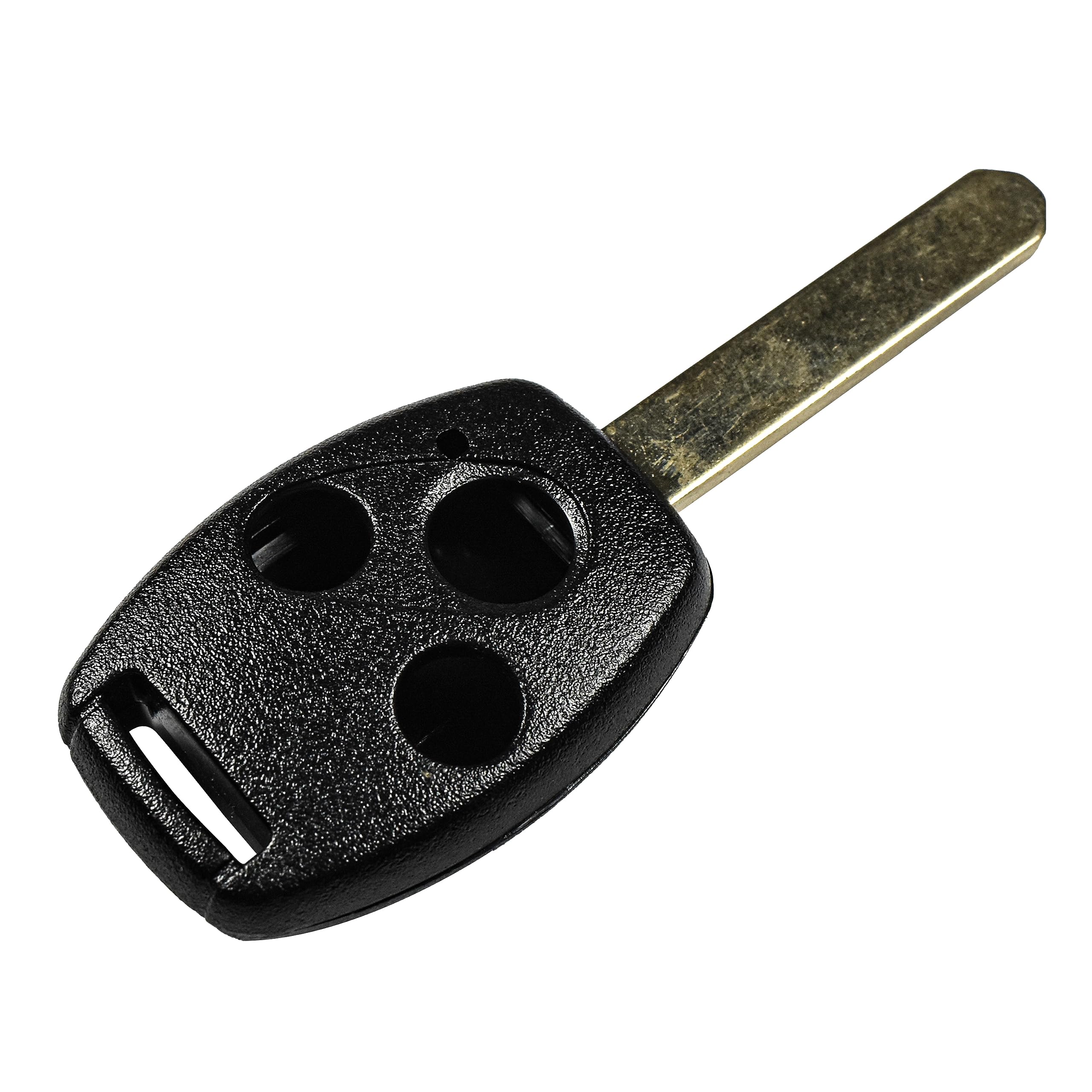 Back. HQRP - 3-Button Remote Key Fob Shell with Uncut Blade for Honda Accord 2003-2005 - Black.
