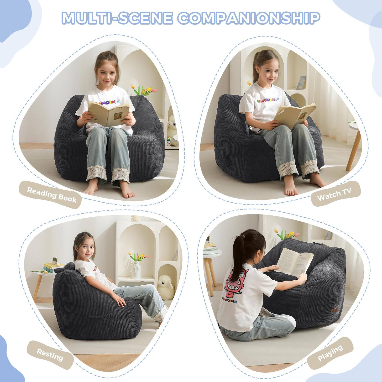 MULTI-SCENE COMPANIONSHIP

- Reading Book
- Watch TV
- Resting
- Playing
