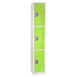 AdirOffice - Storage Locker 629-Series 72" H 3-Tier Steel Compartment Key Lock Locker with Key Lock - Green