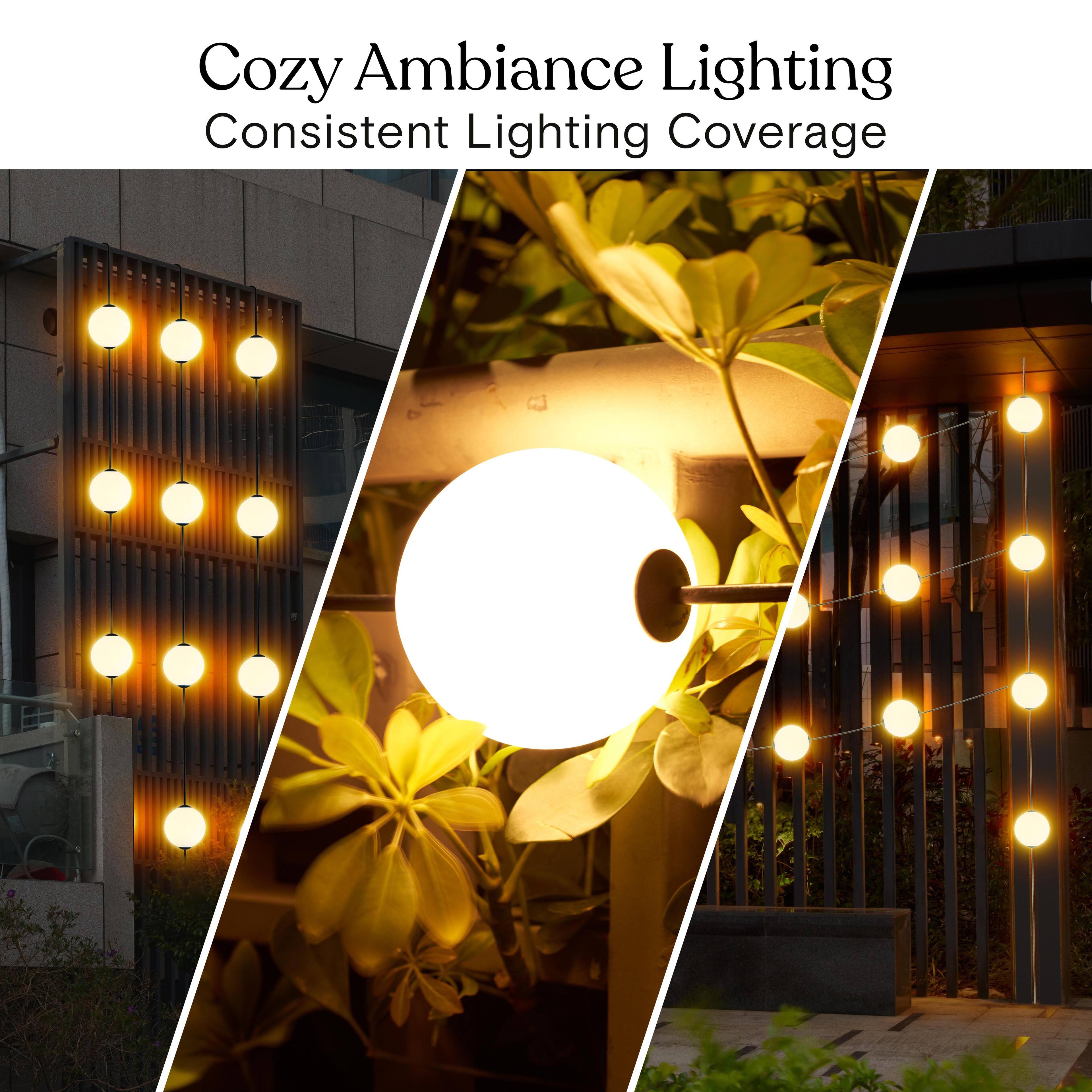 Cozy Ambiance Lighting  
Consistent Lighting Coverage