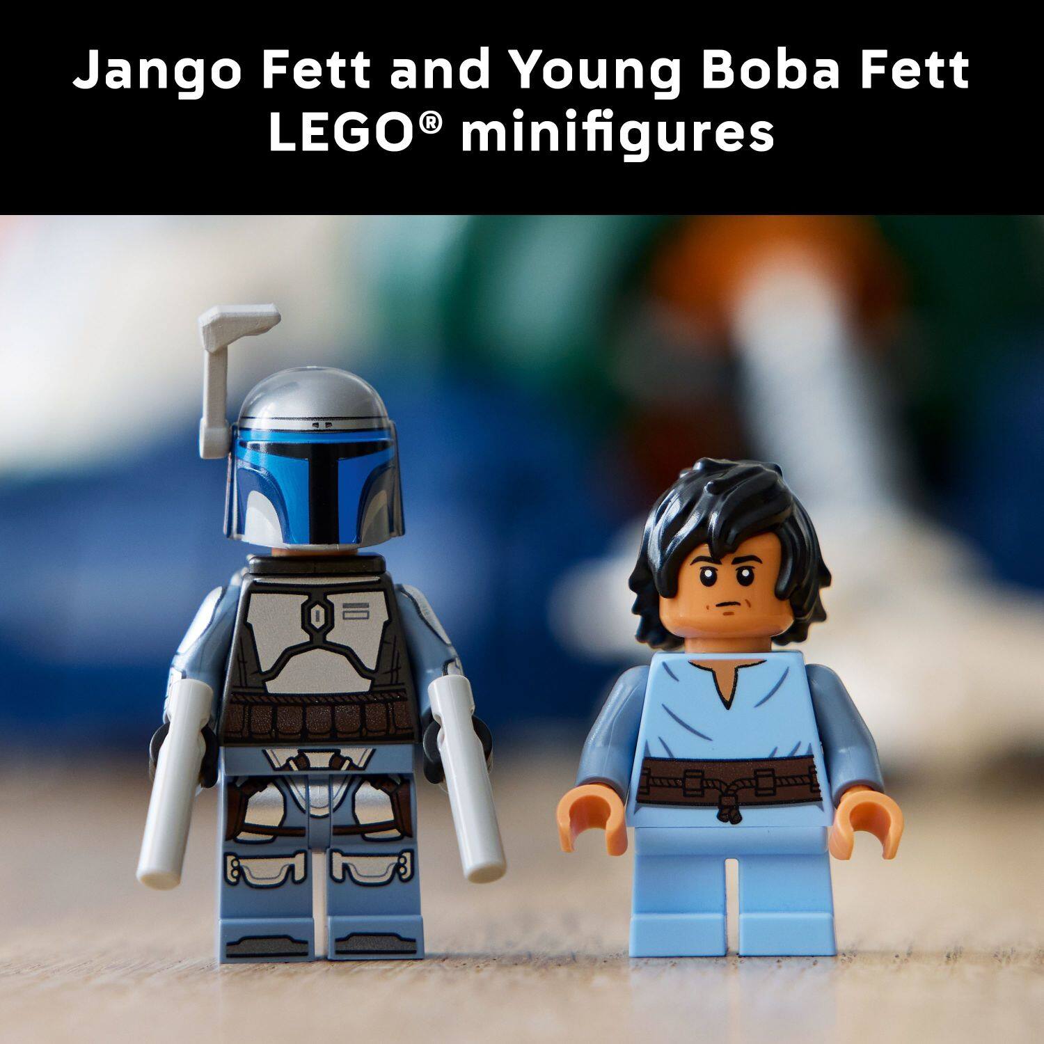 Jango Fett and Young Boba Fett LEGO minifigures