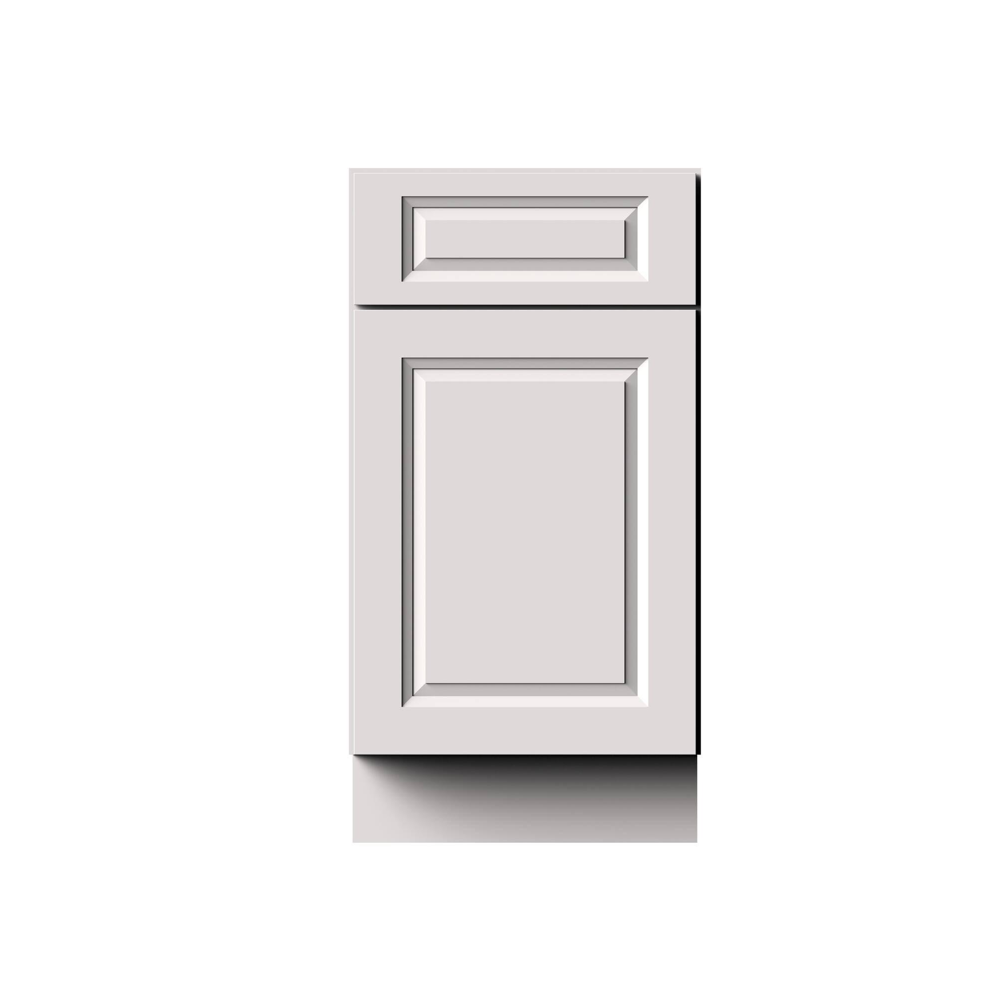Alt View 1. Boyel Living - 18-in W x 34.5-in H x 24-in D Shaker Pull-Out Waste Basket Kitchen Base Cabinet - Glacier White.