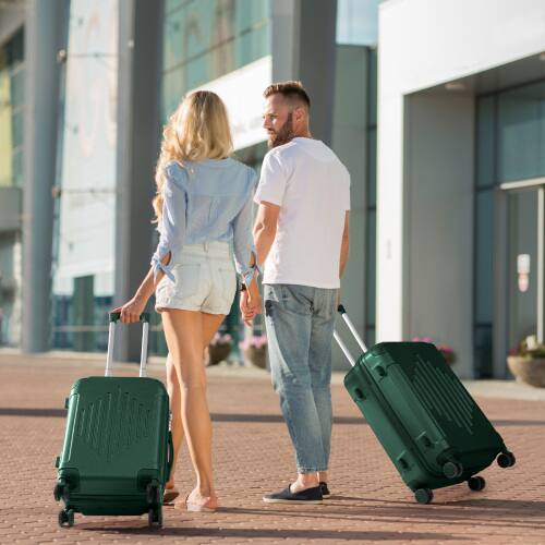 Alt View 8. Winado - 12/20/24/28 Luggage Set with TSA Lock Hardside Trolley Travel Case with Mini Case for Carry On Check-in Business Trip - Green.