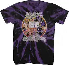 PopMarket - Black Sabbath - Black Sabbath - Witch Album Cover T-Shirt - XL Black / Purple Spiral Wash 34192045A4 - APPAREL - Multicolor