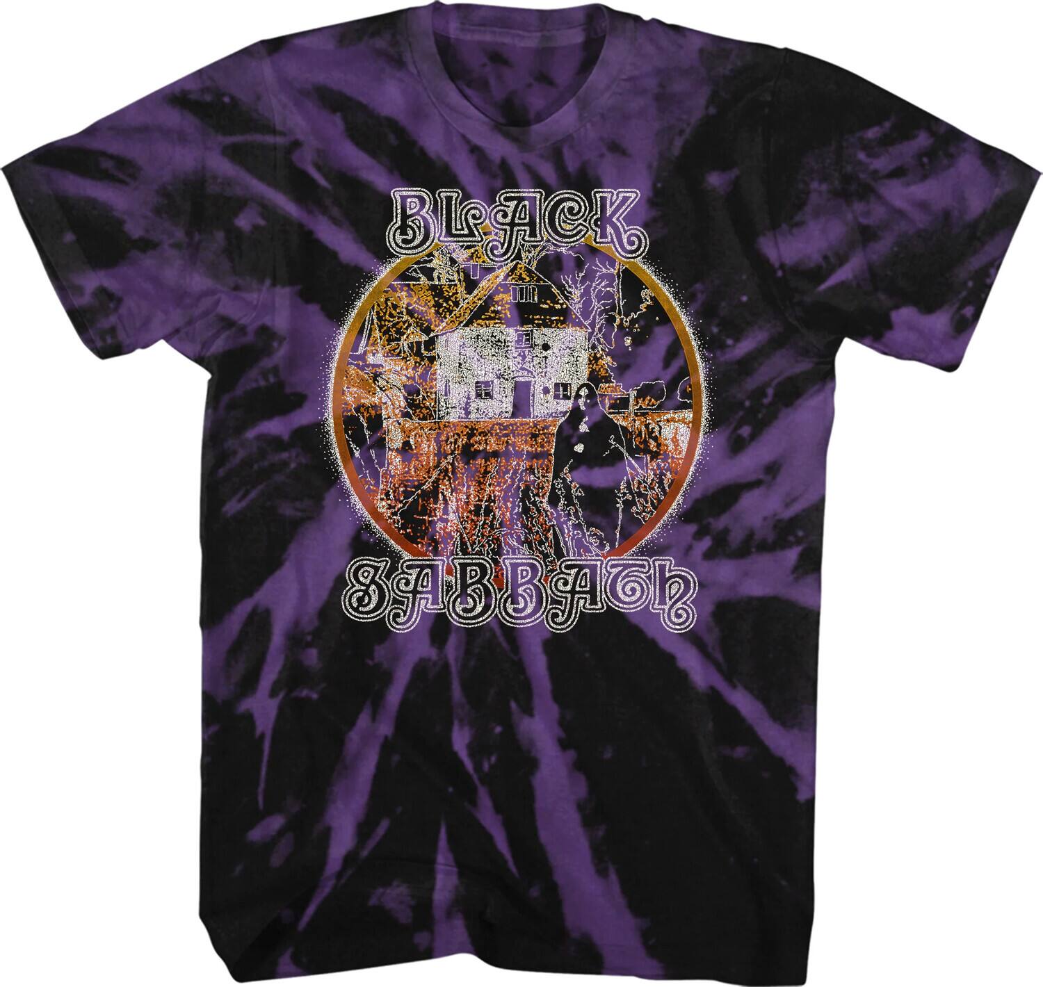 PopMarket - Black Sabbath - Black Sabbath - Witch Album Cover T-Shirt - XL Black / Purple Spiral Wash 34192045A4 - APPAREL - Multicolor