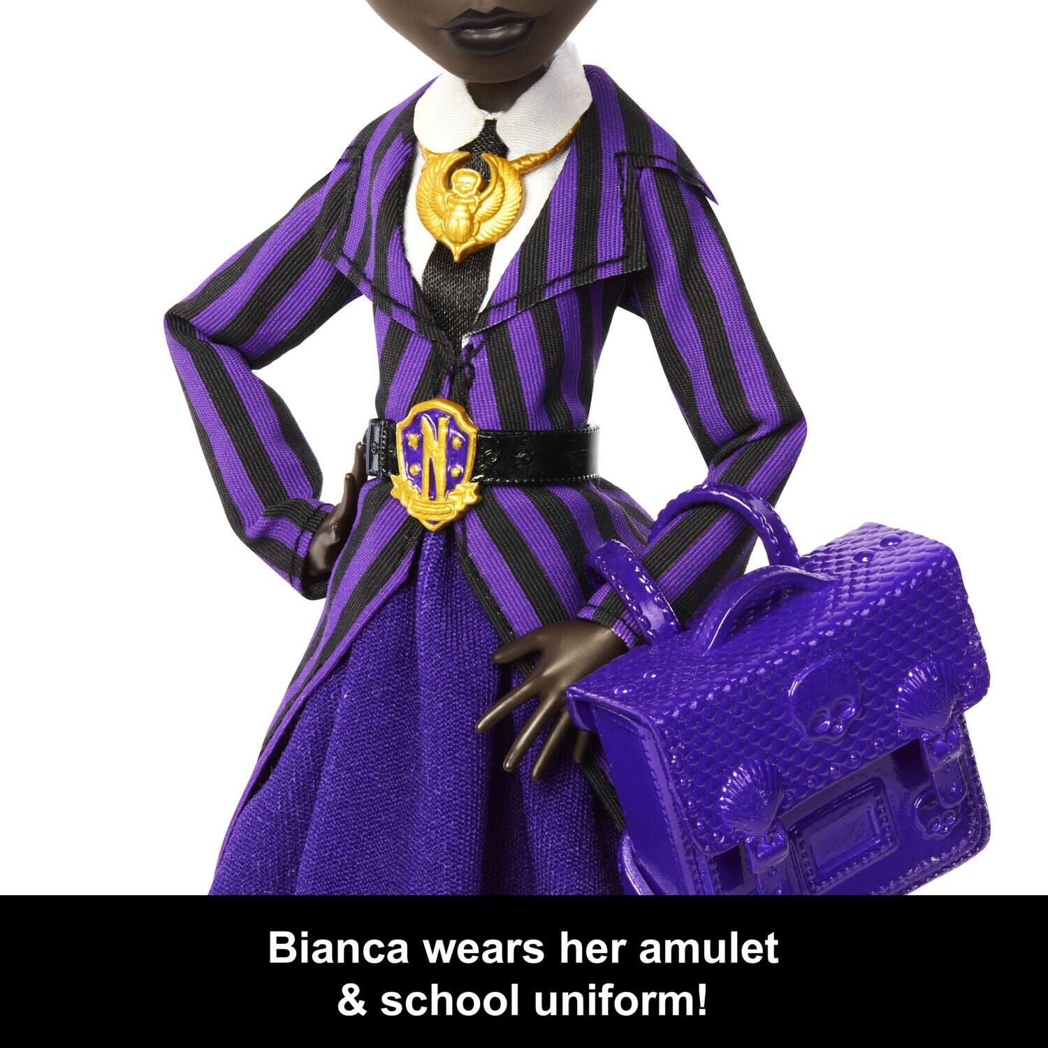Bianca wears her amulet & school uniform!