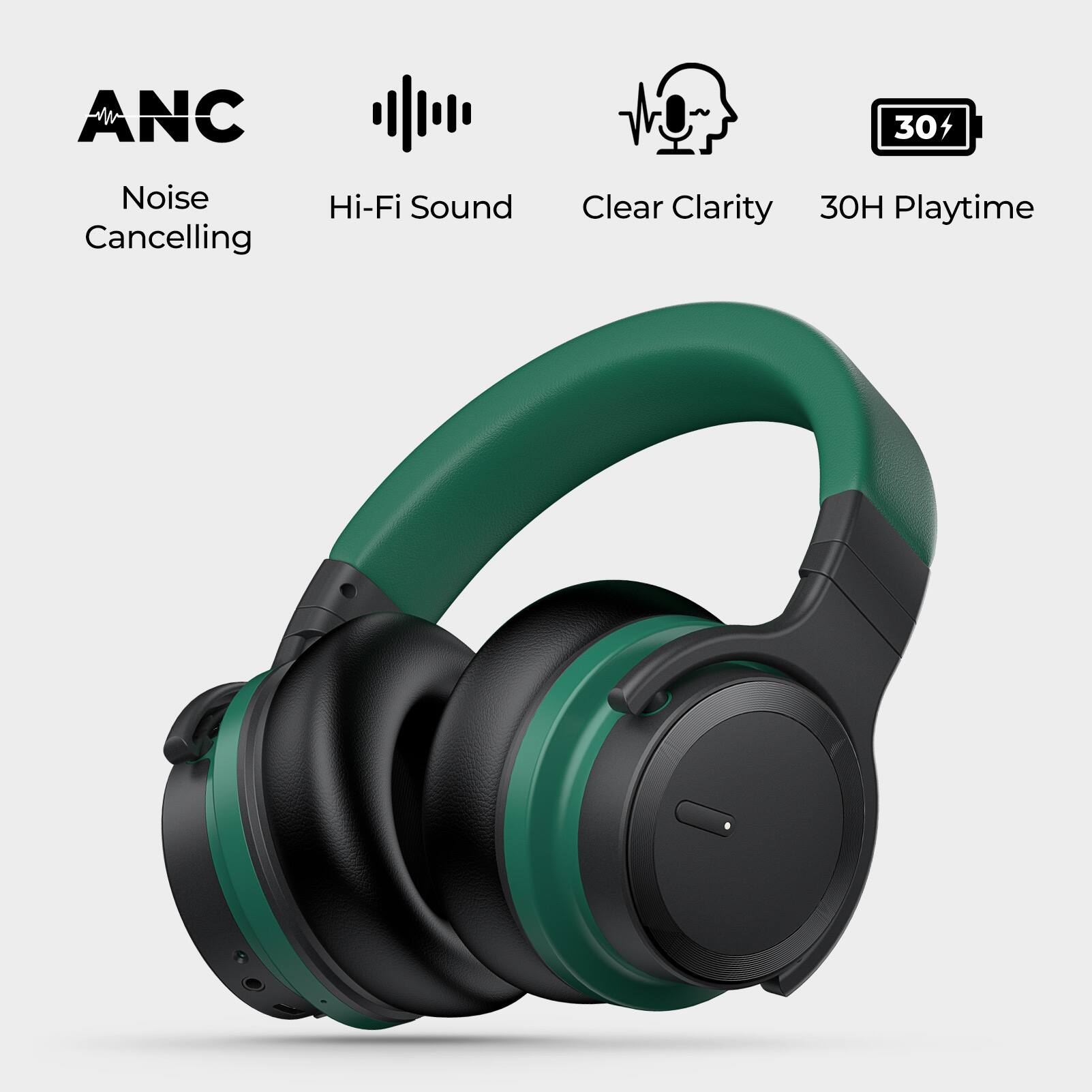 ANC  
Noise Cancelling  

Hi-Fi Sound  

Clear Clarity  

30H Playtime