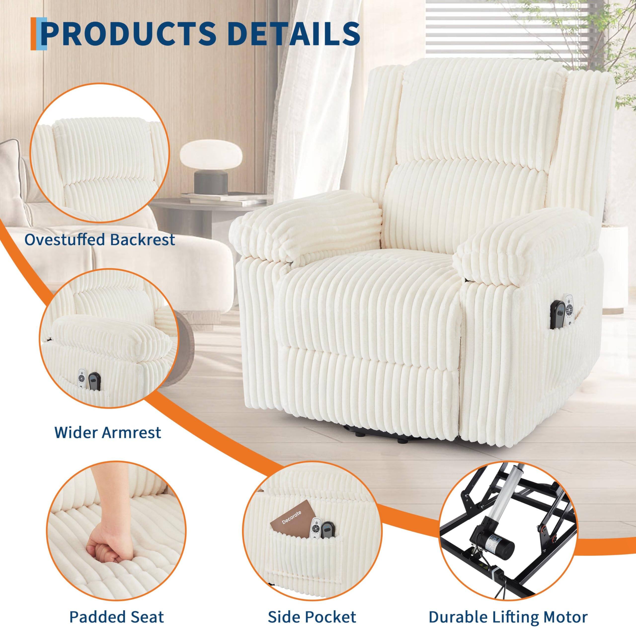 PRODUCTS DETAILS

- Ovestuffed Backrest
- Wider Armrest
- Padded Seat
- Side Pocket
- Durable Lifting Motor