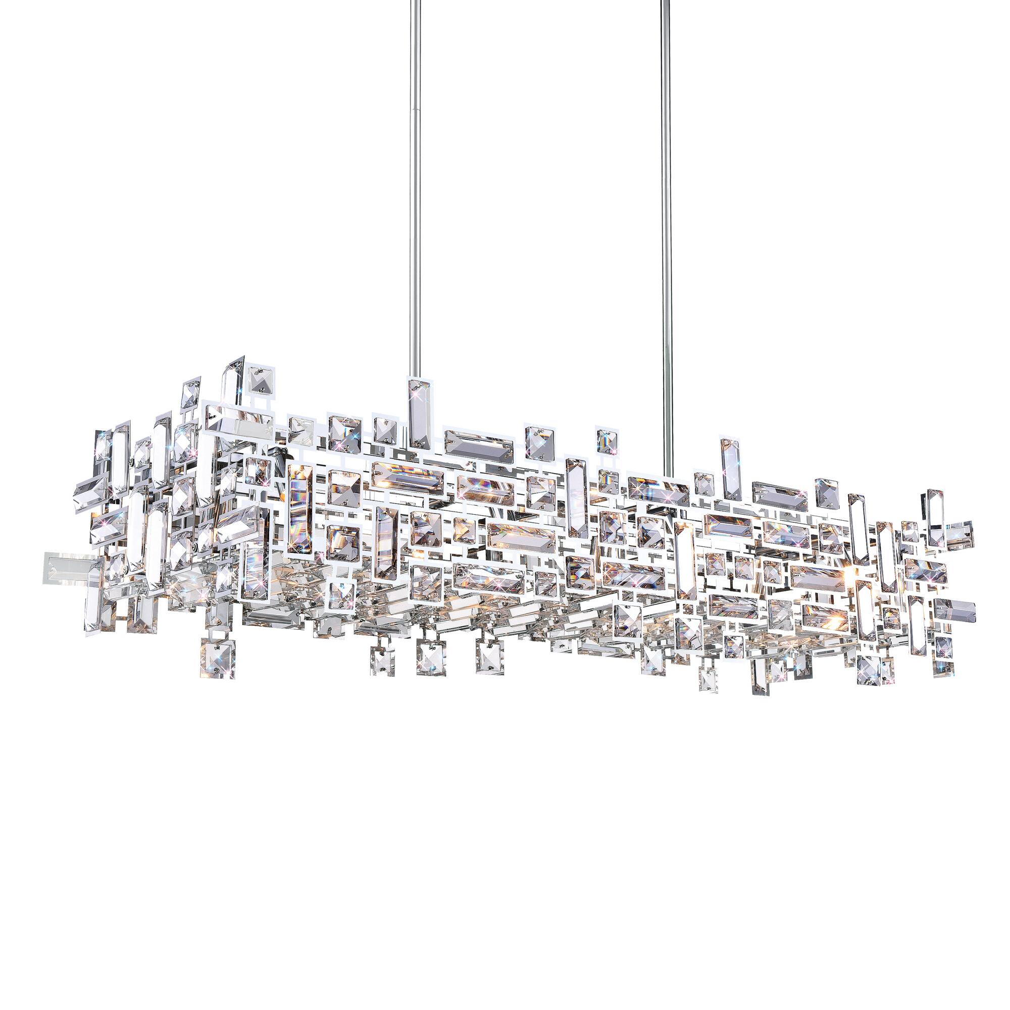 Angle. CWI Lighting - Arley 12 Light Island Chandelier With Chrome Finish - Chrome.