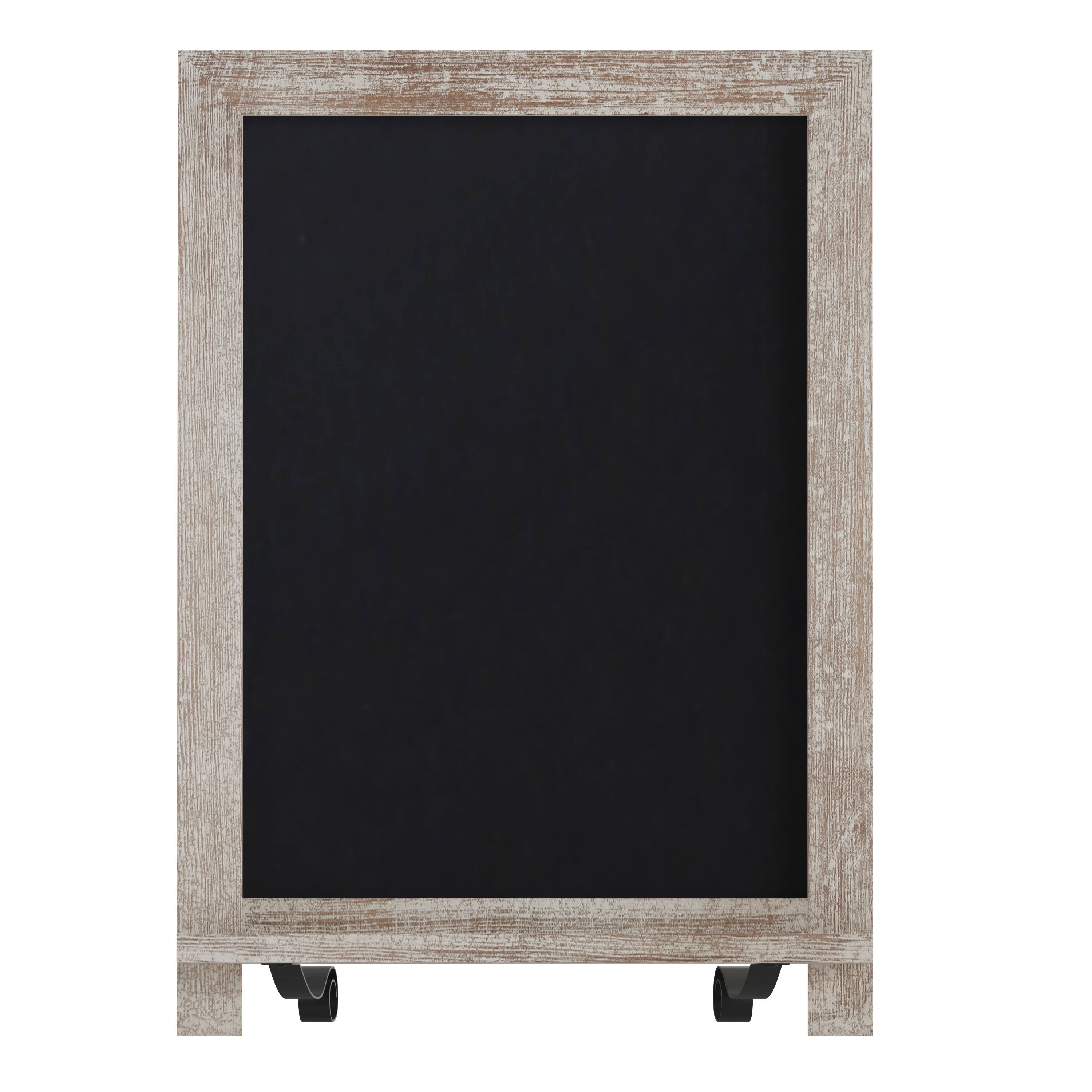 Alt View 10. Emma + Oliver - Burke Rustic Vintage Tabletop or Wall Hanging Chalkboard with Magnetic Surface and Folding Legs - Weathered Brown.