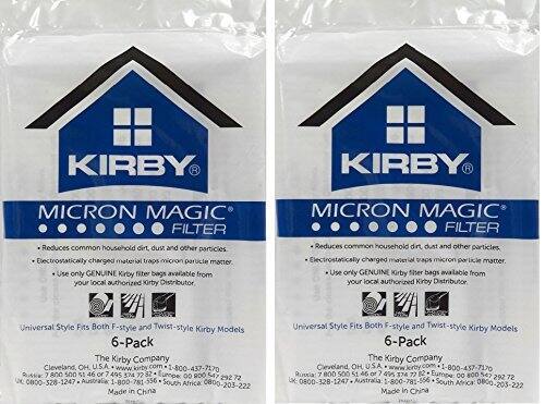 **KIRBY® MICRON MAGIC® FILTER**
- Reduces common household dirt, dust and other particles.
- Electrostatically charged material traps micron particle matter.
- Use only GENUINE Kirby filter bags available from your local authorized Kirby Distributor.
**Universal Style Fits Both F-style and Twist-style Kirby Models**
**6-Pack**
**The Kirby Company**
Cleveland, OH, U.S.A.
www.kirby.com
1-800-437-7170
**Rusia:** 7 800 500 51 46
**Europe:** 00 800 547 7170
**Australia:** 1-800-781-556
**South Africa:** 0800-203-222
Made in China
---
**KIRBY® MICRON MAGIC® FILTER**
- Reduces common household dirt, dust and other particles.
- Electrostatically charged material traps micron particle matter.
- Use only GENUINE Kirby filter bags available from your local authorized Kirby Distributor.
**Universal Style Fits Both F-style and Twist-style Kirby Models**
**6-Pack**