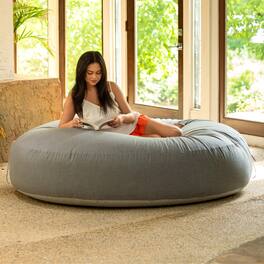 Jaxx - Coza Cocoon Sun Bed - Giant Outdoor Round Lounge for Resort Style & Beachfront Relaxation - Sunbrella - Granite