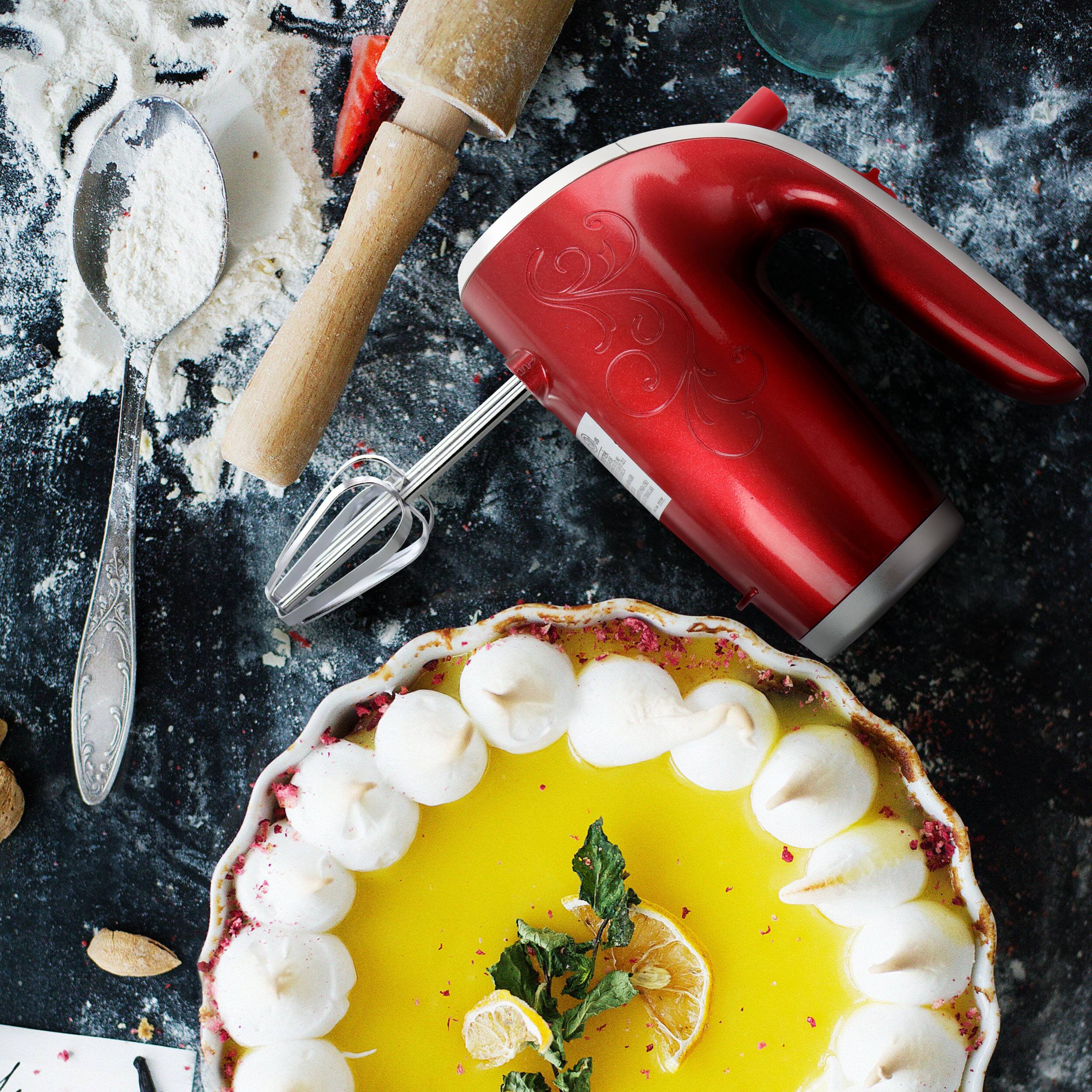 Alt View 5. Better Chef - Better Chef 5 Speed Electric Hand Mixer in Red - Red.