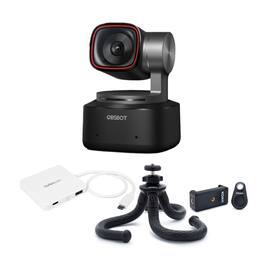 OBSBOT - Tiny 2 AI-Powered PTZ 4K Webcam with Mini Extendable Tripod and USB-C Hub bundle