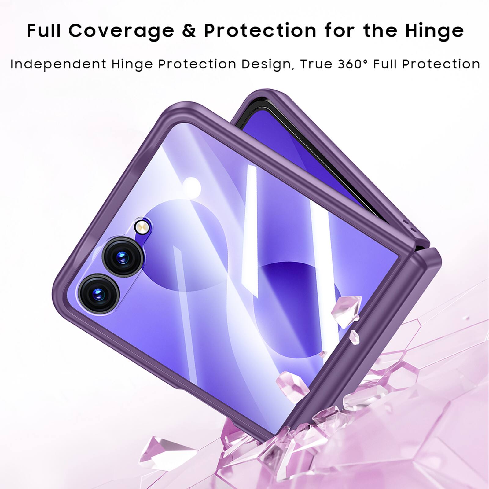 Full Coverage & Protection for the Hinge  
Independent Hinge Protection Design, True 360° Full Protection