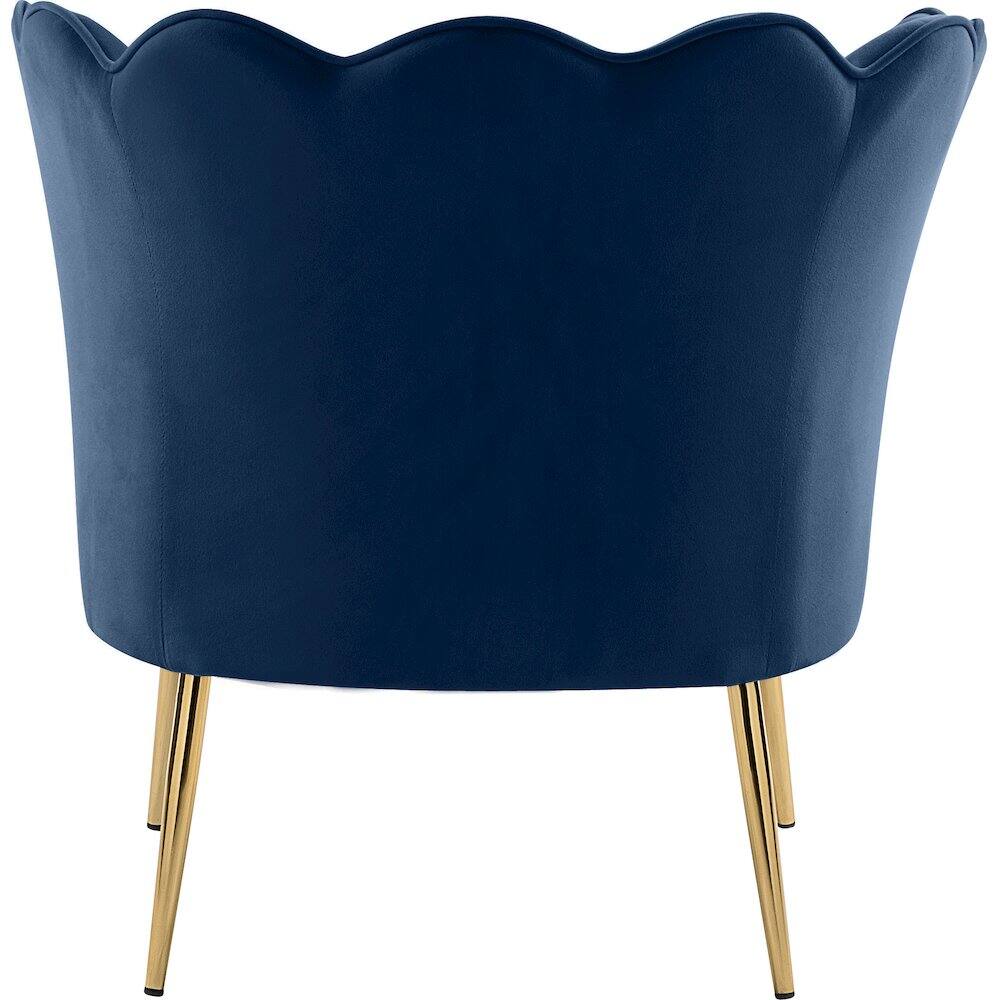 Alt View 1. Meridian Furniture - Jester Navy Velvet Accent Chair - Blue.