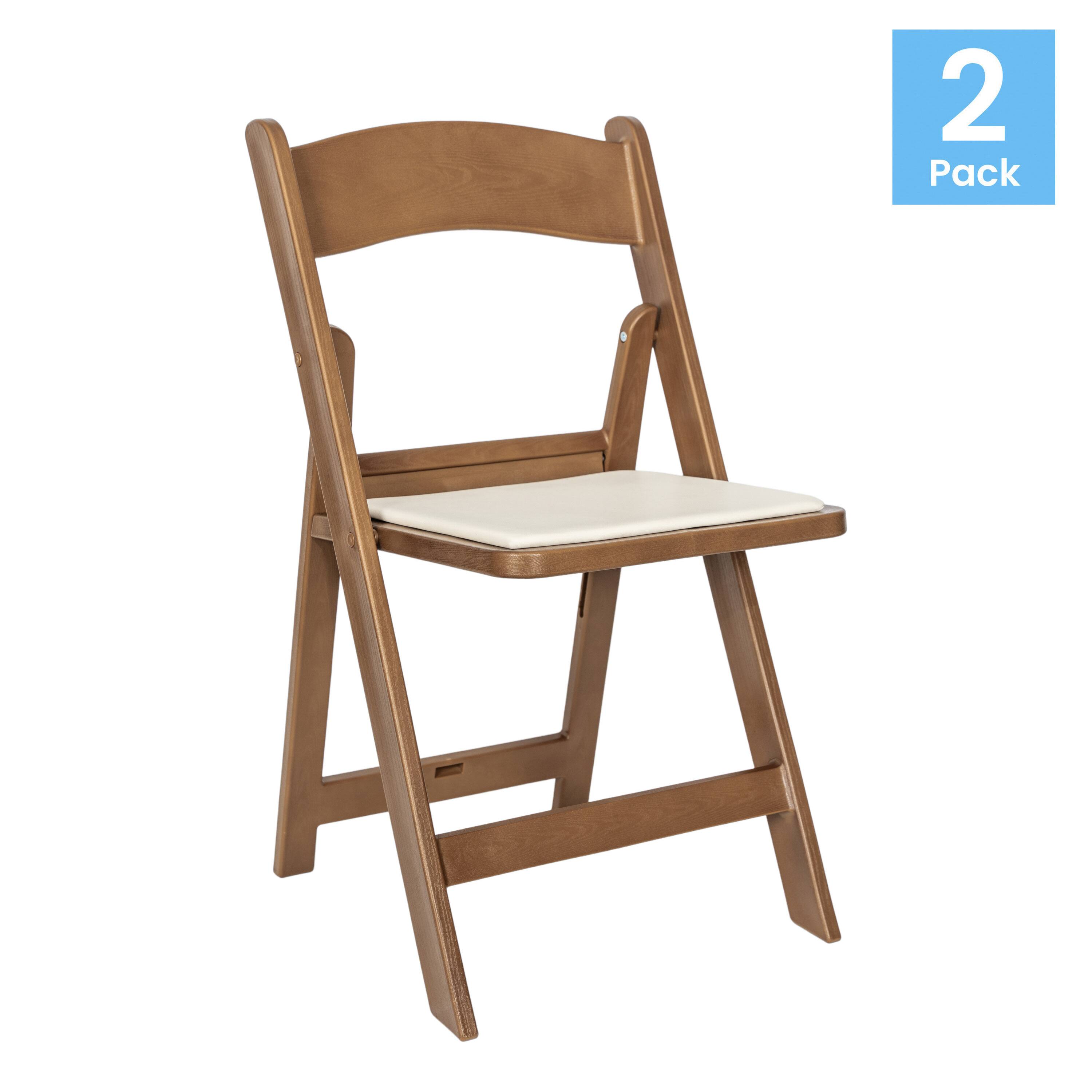 Alt View 1. Flash Furniture - HERCULES 2 Pack Commercial Chestnut Indoor/Outdoor Lightweight Wood Look Resin Folding Event Chair - Brown.