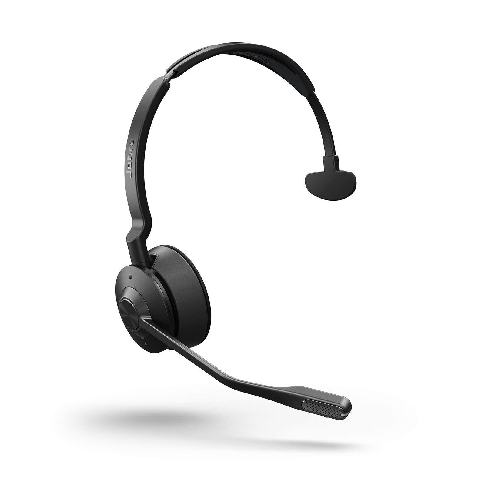 Angle. Jabra - Jabra Engage 55 SE Headset - Mono - USB Type C - Wired/Wireless - DECT - 492.1 ft - 40 Hz to 16 kHz - Over-the-head - Black.