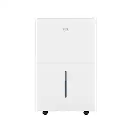 TCL - 50 Pint 4500 Sq. Ft. Portable Dehumidifier, ENERGY STAR® Certified, Quiet Operation, Bucket or Continuous Drain - White