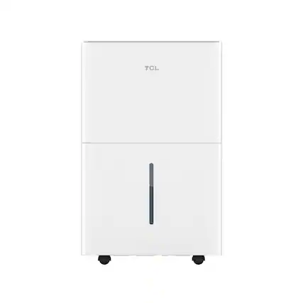 Front. TCL - TCL 50 Pint 4500 Sq. Ft. 7.5 Quart Portable Dehumidifier, ENERGY STAR Certified, Quiet Operation - White.