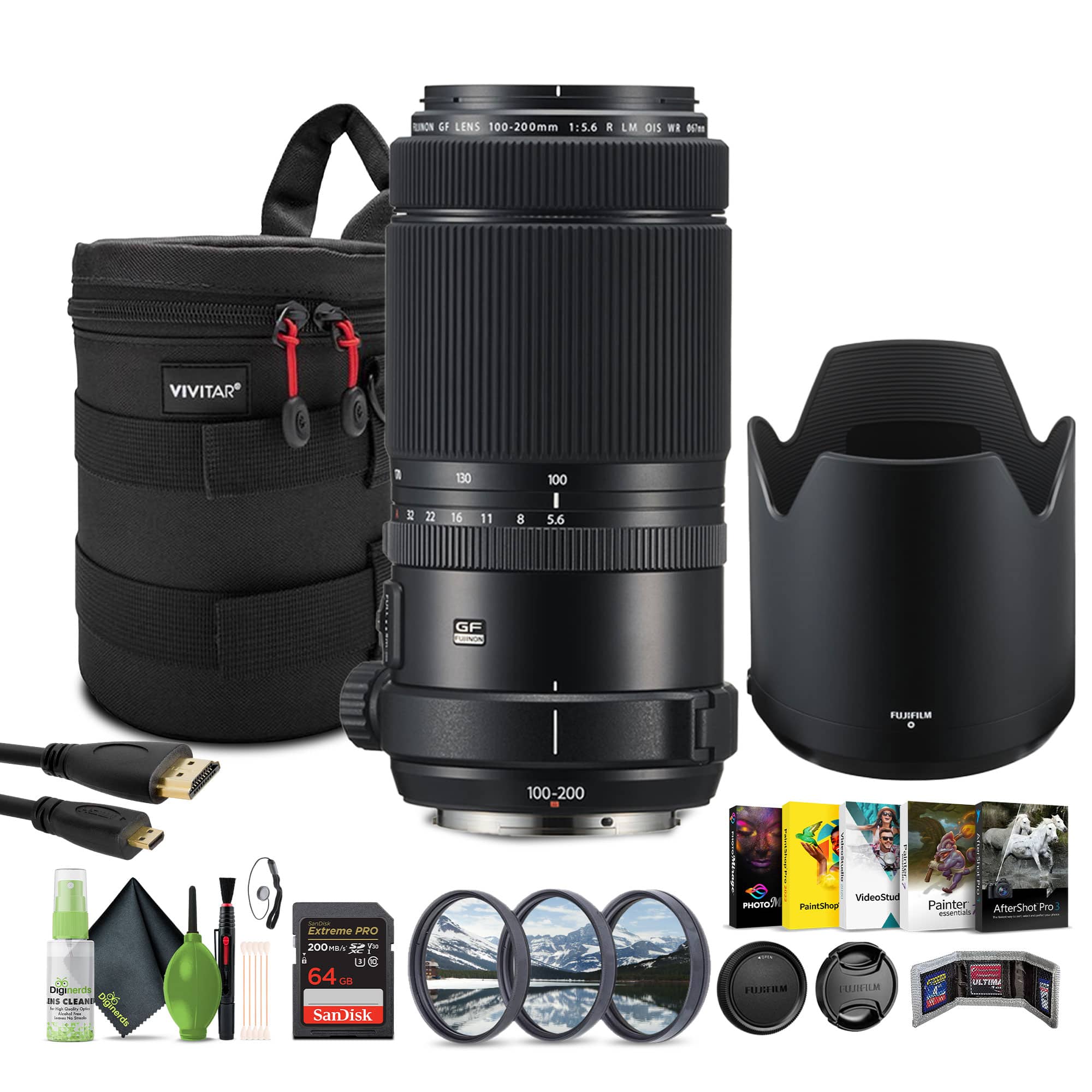 Fujifilm - GF100-200MMF5.6 R LM OIS WR - Black