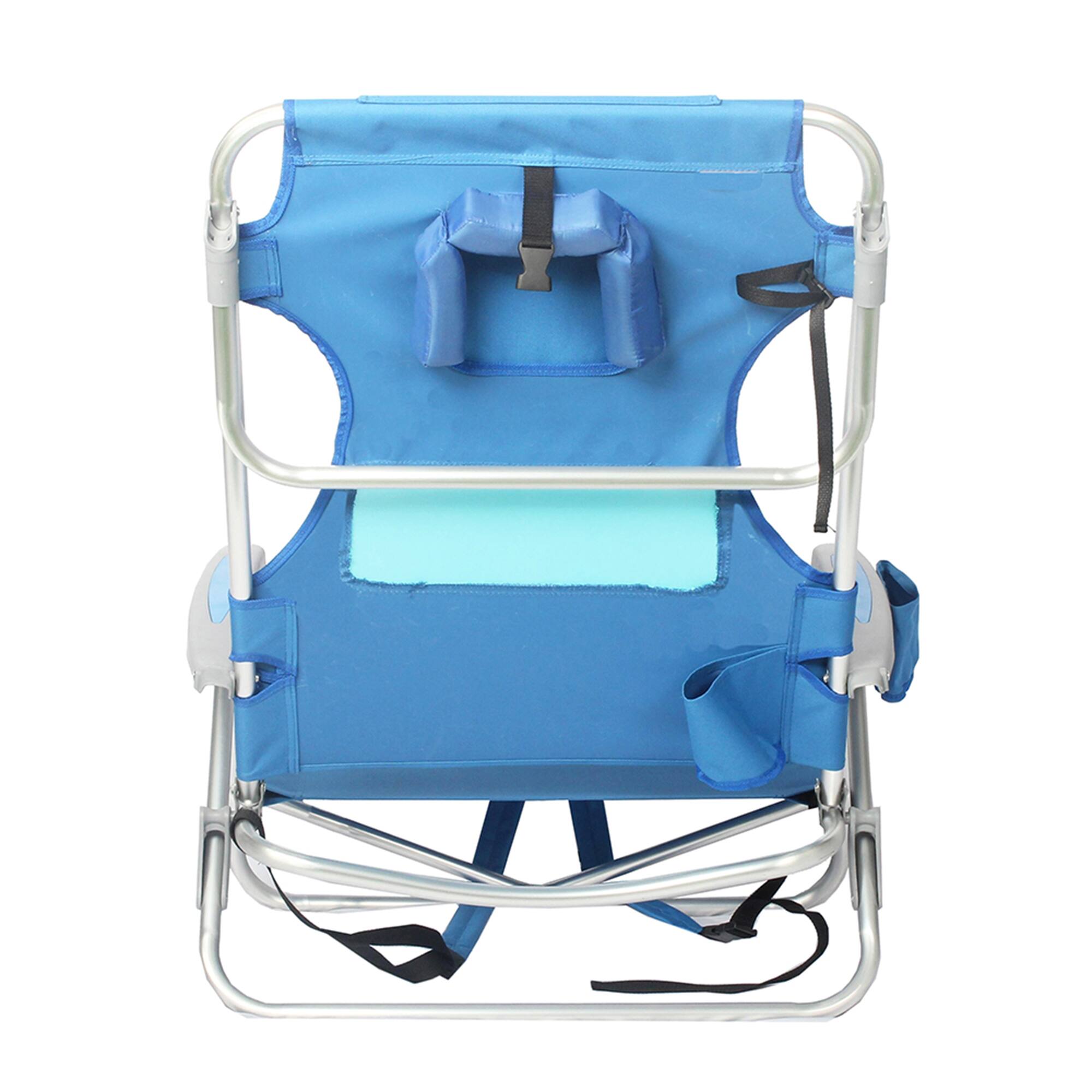 Alt View 8. Ostrich - Ostrich 3N1 Reclining Chair and Ladies Comfort On-Your-Back Beach Chair, Blue - Blue.