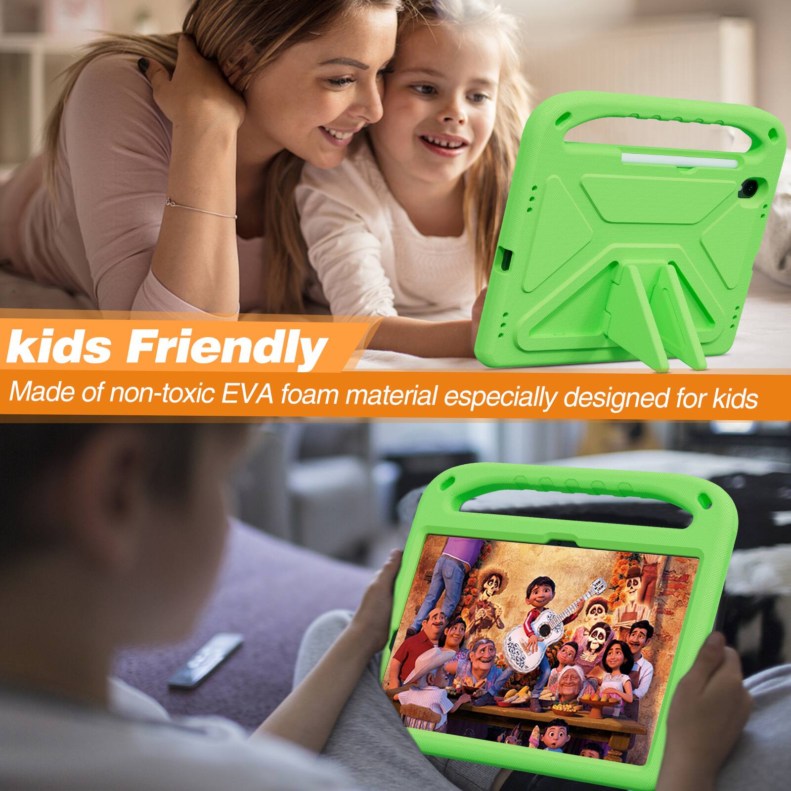 kids Friendly  
Made of non-toxic EVA foam material especially designed for kids