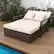 Alt View 3. Costway - Patio Rattan Daybed Wicker Loveseat Sofa with Multifunctional Ottoman - Mix Brown + Beige.